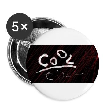 COOL. Emissionen und Nebel - Buttons groß 56 mm (5er Pack) - Weiß - Vorne