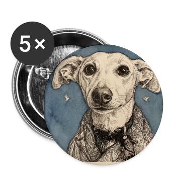 Ein Blick sagt alles... - Buttons groß 56 mm (5er Pack) - Weiß - Vorne