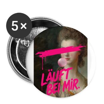 Läuft Bei Mir Neon Graffiti - Buttons groß 56 mm (5er Pack) - Weiß - Vorne