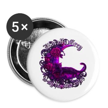 Morally Grey Dark Romance Shirt - Buttons groß 56 mm (5er Pack) - Weiß - Vorne