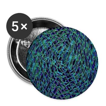Kaleido Neon Muster - Buttons groß 56 mm (5er Pack) - Weiß - Vorne