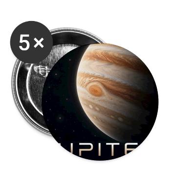 Jupiter-30cm - Buttons groß 56 mm (5er Pack) - Weiß - Vorne