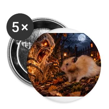 Chico 11: Halloween mit Monster 2026 - Buttons groß 56 mm (5er Pack) - Weiß - Vorne