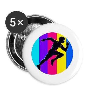 Epischer Sport - Buttons groß 56 mm (5er Pack) - Weiß - Vorne