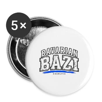 Bavarian Bazi Bergflix - Buttons groß 56 mm (5er Pack) - Weiß - Vorne