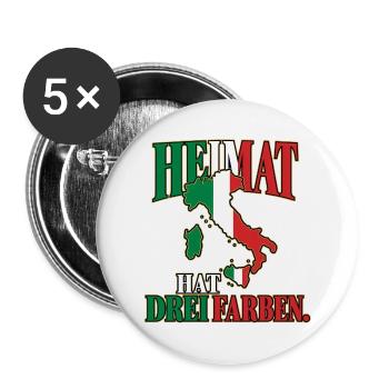Heimat hat drei Farben - Buttons groß 56 mm (5er Pack) - Weiß - Vorne