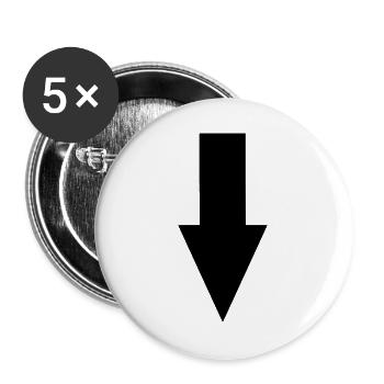 Pfeil Comic selbst gestalten personalisieren - Buttons groß 56 mm (5er Pack) - Weiß - Vorne