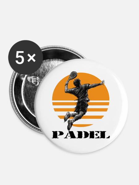 Padel - Buttons groß 56 mm (5er Pack) - Weiß
