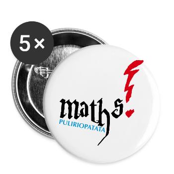 Mathematik Puliriopatata - Buttons groß 56 mm (5er Pack) - Weiß - Vorne