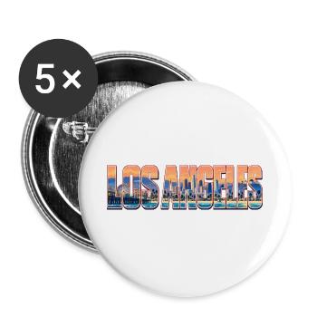 Los-Angeles-33cm - Buttons groß 56 mm (5er Pack) - Weiß - Vorne