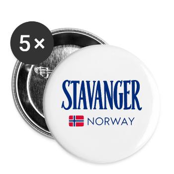 Stavanger - Norway - Norge - Norwegen - Skandinavi - Buttons groß 56 mm (5er Pack) - Weiß - Vorne