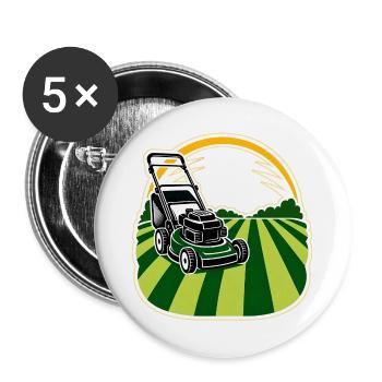 MOW STRIPE READY - Buttons groß 56 mm (5er Pack) - Weiß - Vorne
