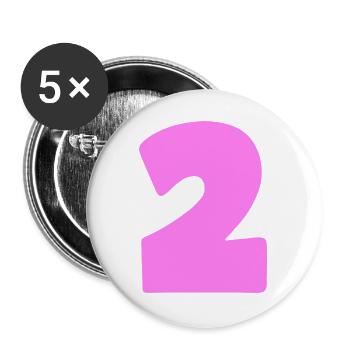 2 - Buttons groß 56 mm (5er Pack) - Weiß - Vorne