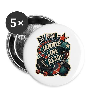 JAMMER LINE READY - Buttons groß 56 mm (5er Pack) - Weiß - Vorne