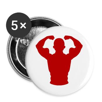 Crimson Flex Silhouette - Buttons groß 56 mm (5er Pack) - Weiß - Vorne