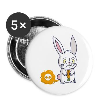 Der Karottenfurz - Buttons groß 56 mm (5er Pack) - Weiß - Vorne