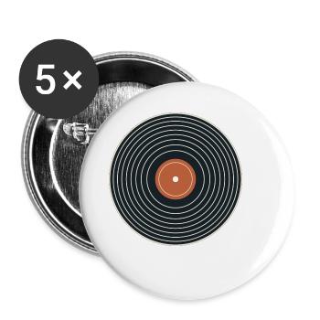 Vinyl Sessions - Buttons groß 56 mm (5er Pack) - Weiß - Vorne
