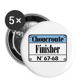 Sauerkraut Finisher Alsace - Buttons groß 56 mm (5er Pack) - Weiß - Vorne