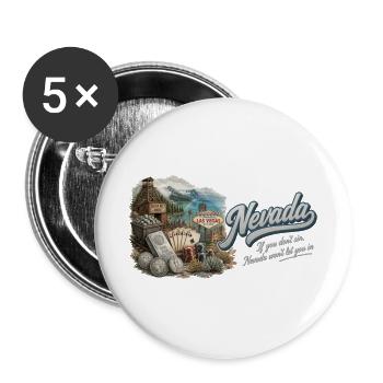 Nevada Retro Vintage Silver State Las Vegas Design - Buttons groß 56 mm (5er Pack) - Weiß - Vorne