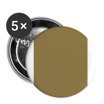 Japanische Buschgrasmücke – Minimalistisches Vogel - Buttons groß 56 mm (5er Pack) - Weiß - Vorne