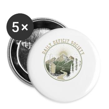 Bergpfad im Morgenlicht - Buttons groß 56 mm (5er Pack) - Weiß - Vorne