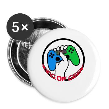 King 0f Geek - Buttons groß 56 mm (5er Pack) - Weiß - Vorne