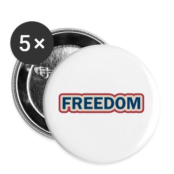 Freiheitsmutiges Patriotisches Statement-design - Buttons groß 56 mm (5er Pack) - Weiß - Vorne