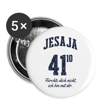 Jahreslosung 2027 Jesaja 41,10 Bibelvers Geschenk - Buttons groß 56 mm (5er Pack) - Weiß - Vorne