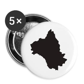 Karte von West Virginia lustiges Geschenk-T-Shirt - Buttons groß 56 mm (5er Pack) - Weiß - Vorne