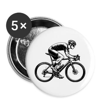 Geschenkidee für einen Roadbike mit Roadbike - Buttons groß 56 mm (5er Pack) - Weiß - Vorne
