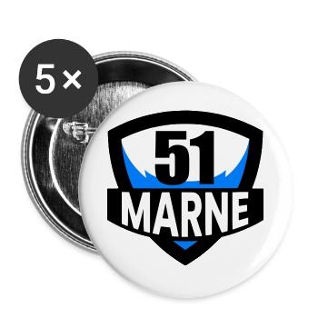 51 Marne - Buttons groß 56 mm (5er Pack) - Weiß - Vorne