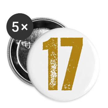 17 - Buttons groß 56 mm (5er Pack) - Weiß - Vorne
