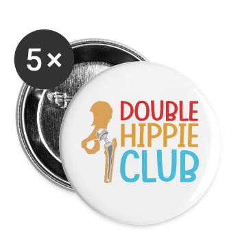 Hüften Hüfte Hüftgelenk - Buttons groß 56 mm (5er Pack) - Weiß - Vorne