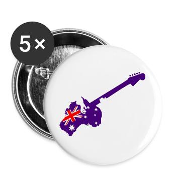 Purple Austral Guitar - Buttons groß 56 mm (5er Pack) - Weiß - Vorne