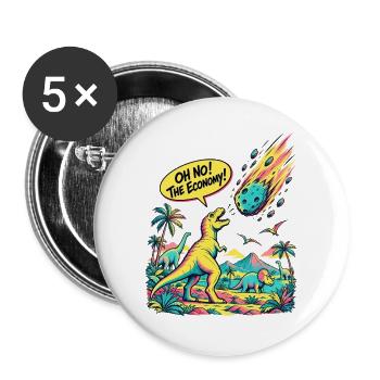 Prioritäten - Buttons groß 56 mm (5er Pack) - Weiß - Vorne