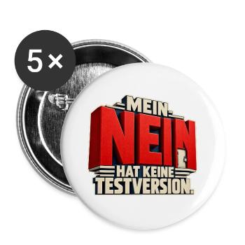 Nein hat Keine Testversion - Buttons groß 56 mm (5er Pack) - Weiß - Vorne