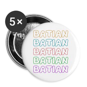 Bergsteigen Batian - Buttons groß 56 mm (5er Pack) - Weiß - Vorne