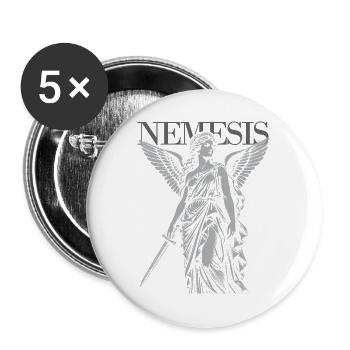 Nemesis-Göttin der Rache - Buttons groß 56 mm (5er Pack) - Weiß - Vorne