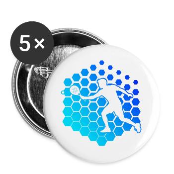 Geschenkidee für den Doppelspieler mit Doppelspiel - Buttons groß 56 mm (5er Pack) - Weiß - Vorne