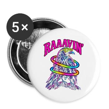 Bigfoot vor dem Mond Mondlicht mystischer Affe - Buttons groß 56 mm (5er Pack) - Weiß - Vorne