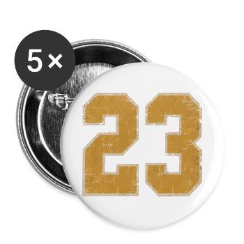 College-23-30cm- - Buttons groß 56 mm (5er Pack) - Weiß - Vorne