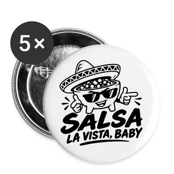 Salsa La Vista, Baby! - Buttons groß 56 mm (5er Pack) - Weiß - Vorne