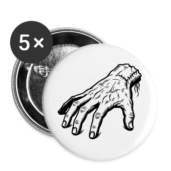 Eine Hand für alle Fälle - Buttons groß 56 mm (5er Pack) - Weiß - Vorne