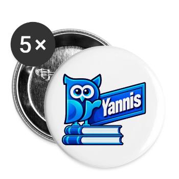 2027_Logo_transparent - Buttons groß 56 mm (5er Pack) - Weiß - Vorne