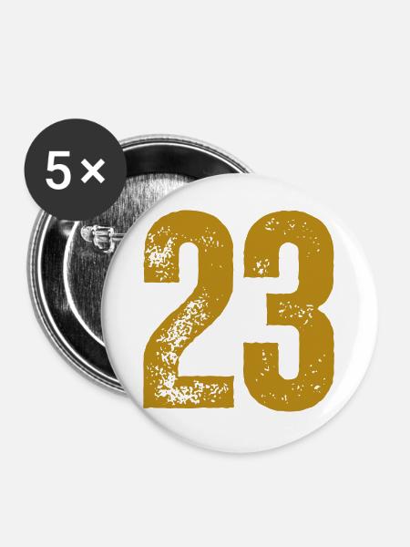 23 - Buttons groß 56 mm (5er Pack) - Weiß