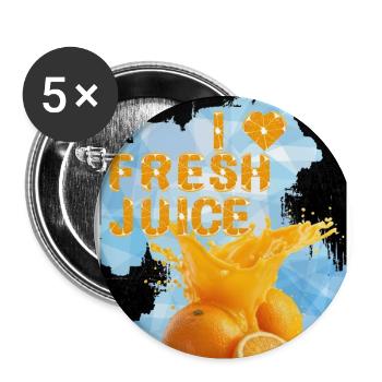 Fresh_juice_-4500_x_5400_px- - Buttons groß 56 mm (5er Pack) - Weiß - Vorne
