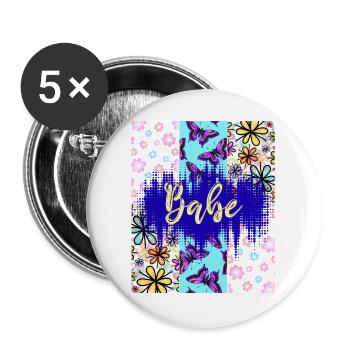 Sweet_-4500_x_5400_px- - Buttons groß 56 mm (5er Pack) - Weiß - Vorne