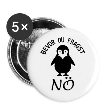 Funny finny - Buttons groß 56 mm (5er Pack) - Weiß - Vorne