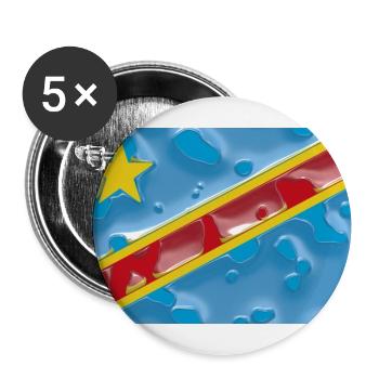 Land Kongo - Buttons groß 56 mm (5er Pack) - Weiß - Vorne