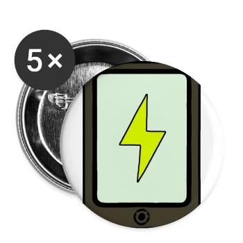 Smartphone am Ladegerät aufladen - Buttons groß 56 mm (5er Pack) - Weiß - Vorne
